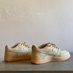 Wheat suede Nike Air Force 1s